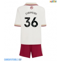Camisa de time de futebol Arsenal Martin Zubimendi #36 Replicas 3º Equipamento Infantil 2025-26 Manga Curta (+ Calças curtas)